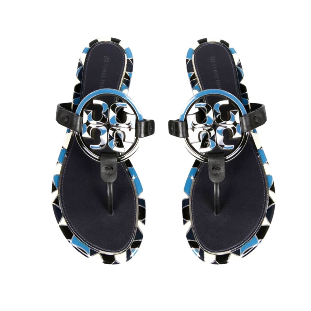 ☀️NEW☀️TORY BURCH Miller Sandals Enamel Black 8.5 - Picture 12 of 12
